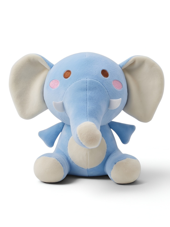 Cute Blue Elephant Plushie - 7-Inch Premium Soft Stuffed Animal Toy for Kids ST16476