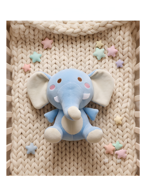 Cute Blue Elephant Plushie - 7-Inch Premium Soft Stuffed Animal Toy for Kids ST16476