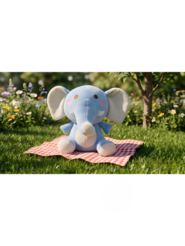 Cute Blue Elephant Plushie - 7-Inch Premium Soft Stuffed Animal Toy for Kids ST16476