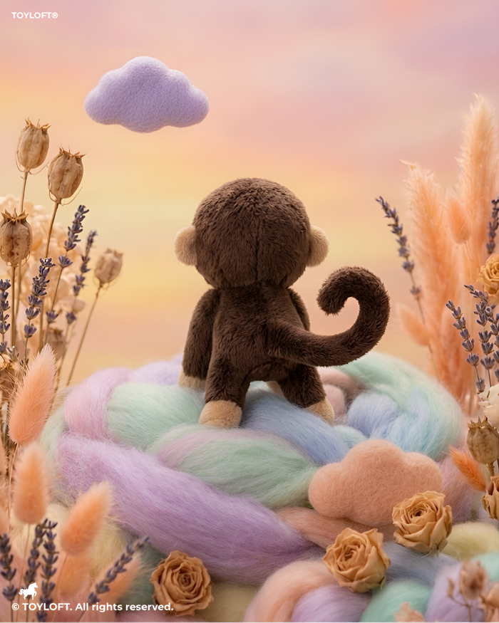 Cute Brown Monkey Plush Toy – 7-Inch Soft Stuffed Animal for Kids & Toddlers ST11917