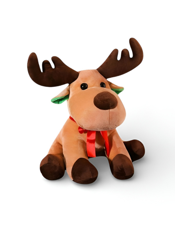 Cute Christmas Reindeer Plush 8 Inch – Soft Stuffed Reindeer Toy ST14179.