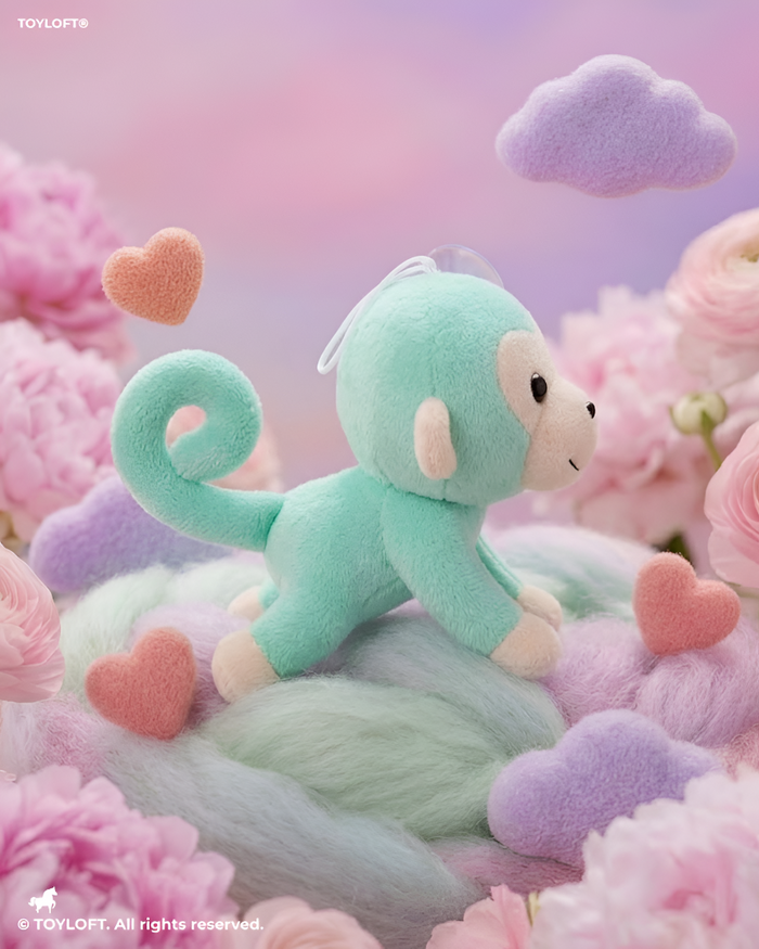 Cute Mint Green Monkey Plush Toy – 7-Inch Soft Stuffed Animal for Kids & Toddlers ST11917