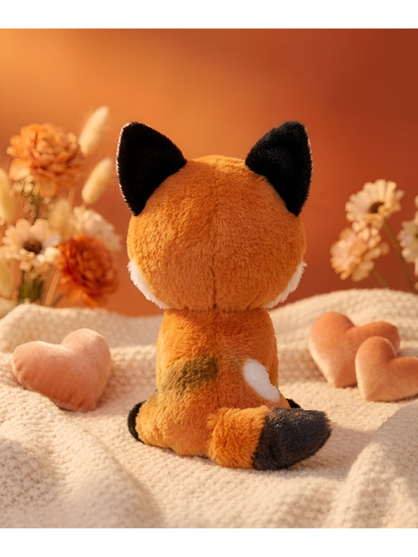 Cute Orange Fox Plush Toy 8 Inch – Soft Stuffed Animal with Sparkly Glitter Eyes ST14766.