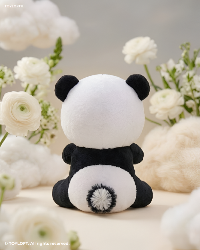 Cute Panda Plush Soft Toy with Bamboo Leaf 7 Inch – ST12515.