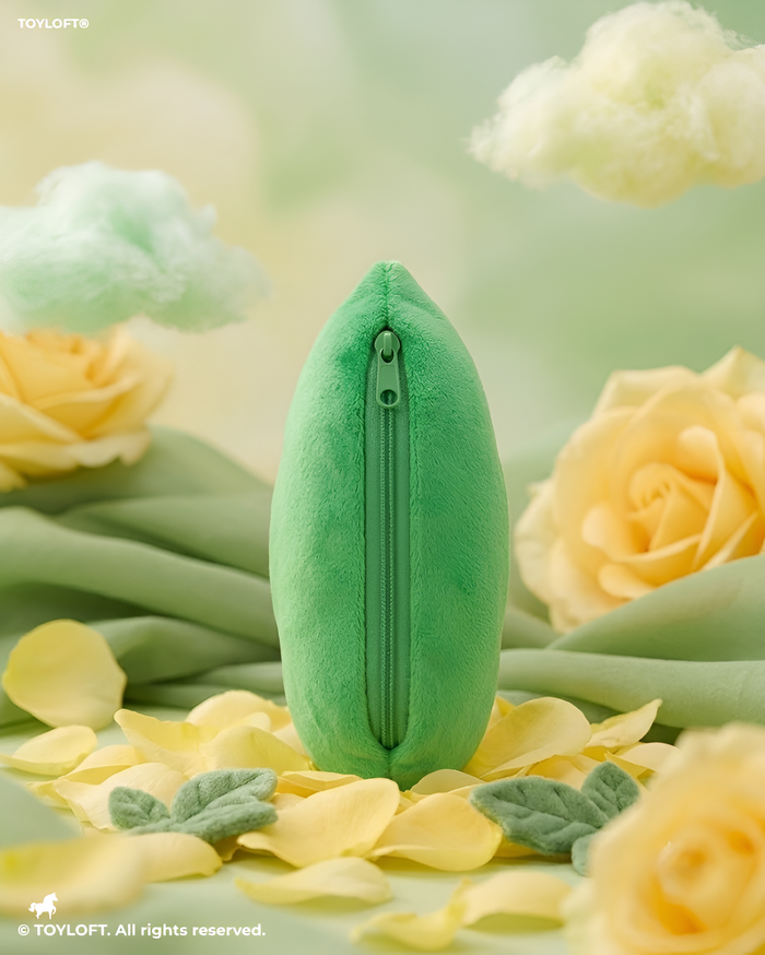 Cute Pea in a Pod Plush Toy 25cm – Soft Stuffed Vegetable Pillow with 3 Removable Peas Yellow ST14493.