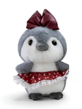Cute Penguin Plush Toy 8-Inch with Red Bow and Skirt | Soft Stuffed Animal Doll for Girls and Kids Gifting ST16462