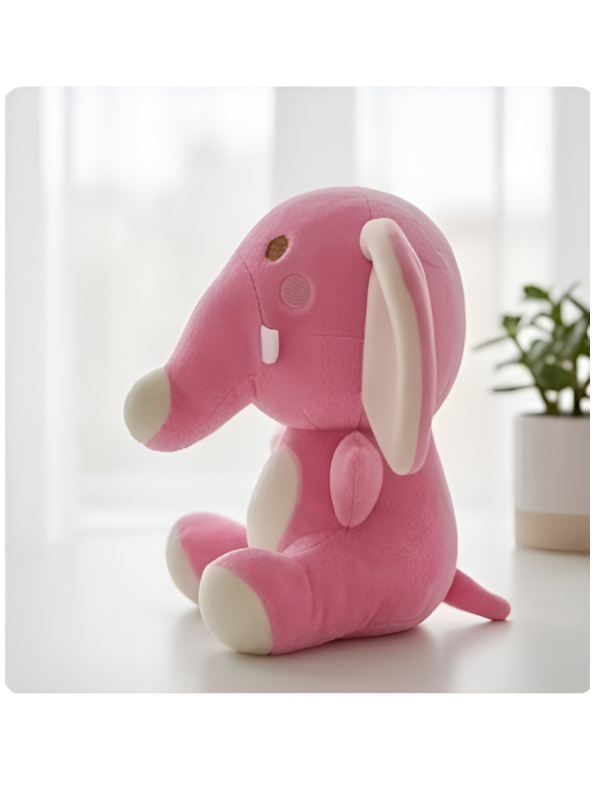 Cute Pink Elephant Plushie - 7-Inch Premium Soft Stuffed Animal Toy for Kids ST16476