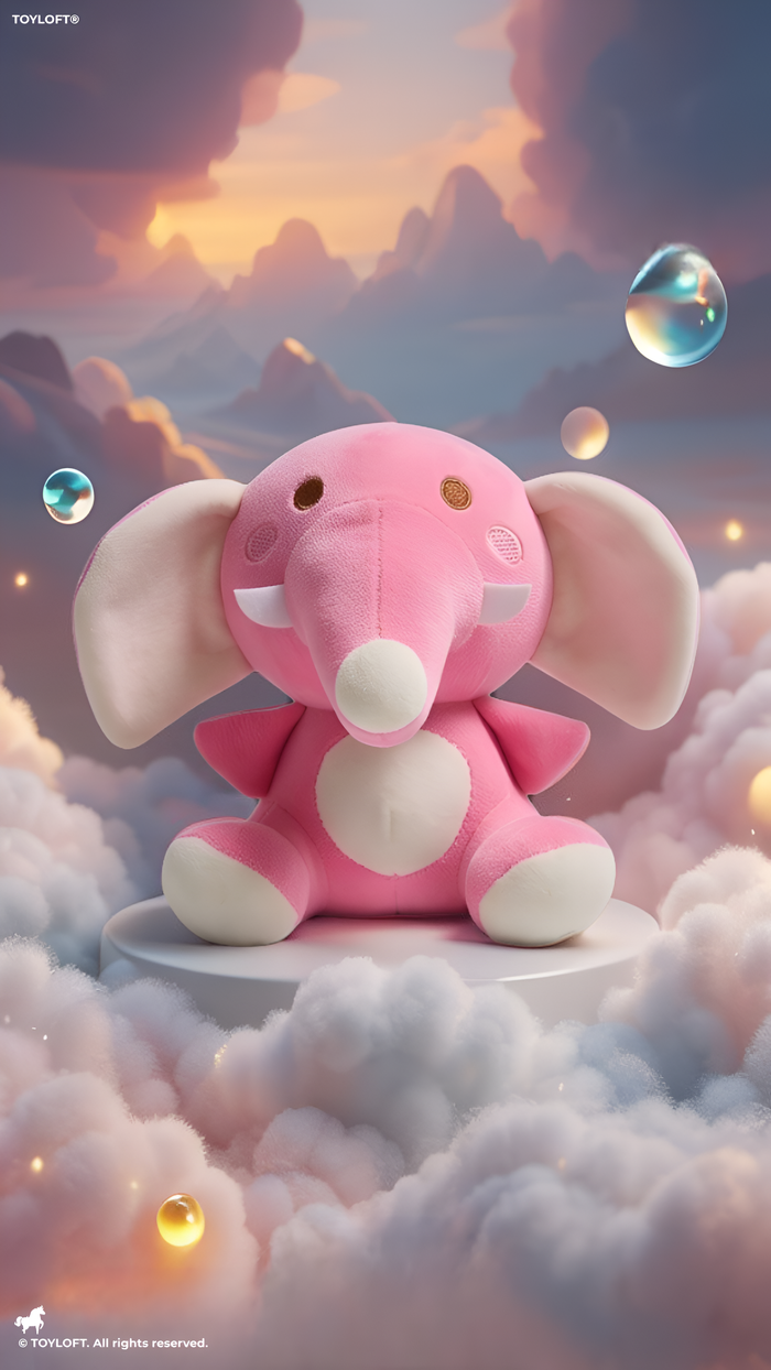 Cute Pink Elephant Plushie - 7-Inch Premium Soft Stuffed Animal Toy for Kids ST16476