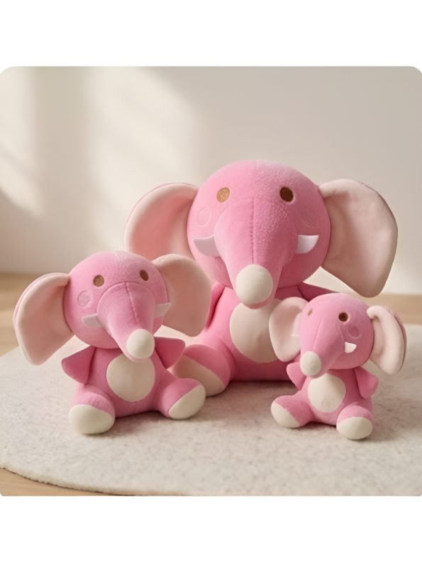 Cute Pink Elephant Plushie - 7-Inch Premium Soft Stuffed Animal Toy for Kids ST16476