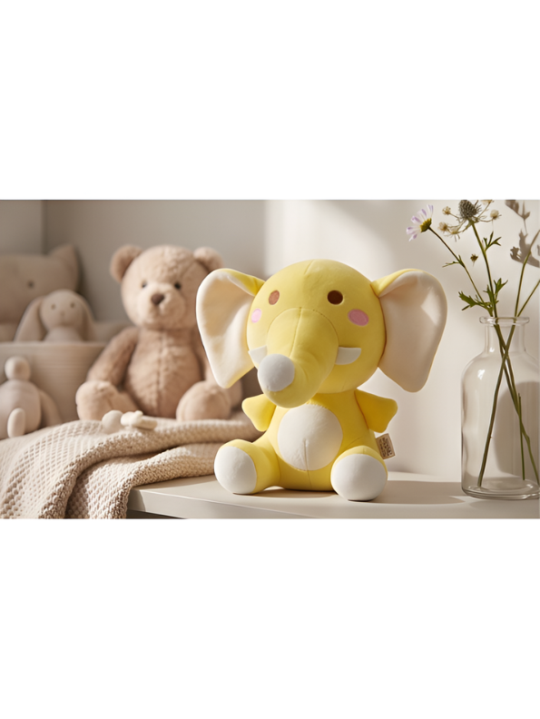 Cute Pink Elephant Plushie - 7-Inch Premium Soft Stuffed Animal Toy for Kids ST16476