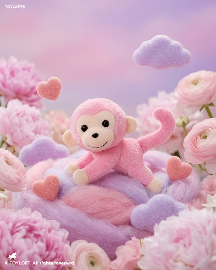 Cute Pink Monkey Plush Toy – 7-Inch Soft Stuffed Animal for Kids & Toddlers ST11917