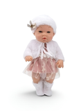 Cute Realistic Newborn Baby Doll with White Fur Jacket & Pink Star Skirt LMI13287.