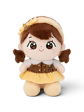 Cute Soft Plushie Girl in Yellow Skirt & Headband – 8-Inch Decorative Stuffed Doll – Perfect Holiday Gift for Girls ST16663