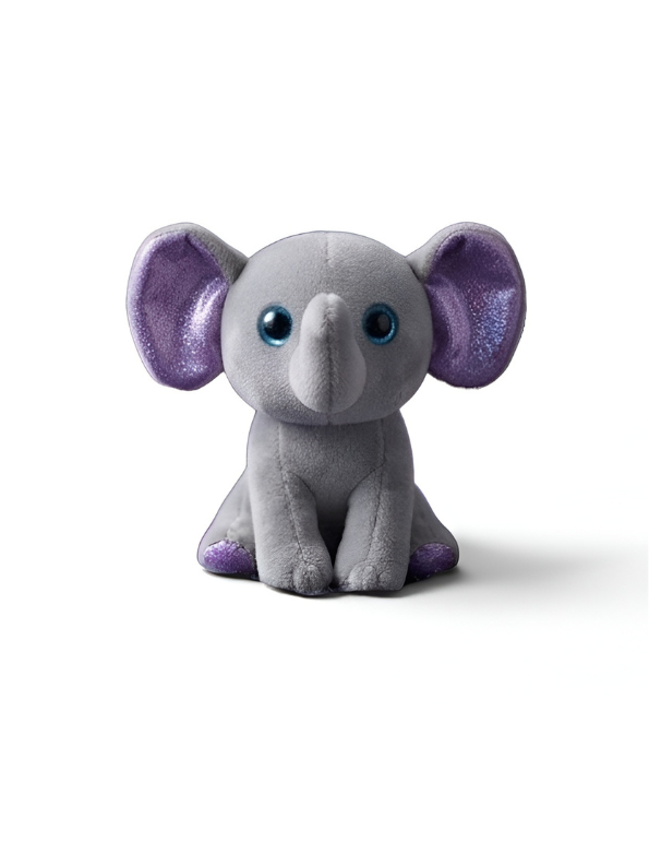 Cute Teal Elephant Soft Toy – 7 Inch Plush Stuffed Animal Grey ST11907.