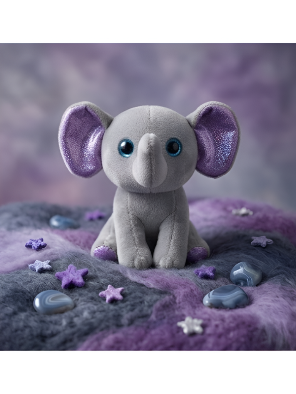 Cute Teal Elephant Soft Toy – 7 Inch Plush Stuffed Animal Grey ST11907.