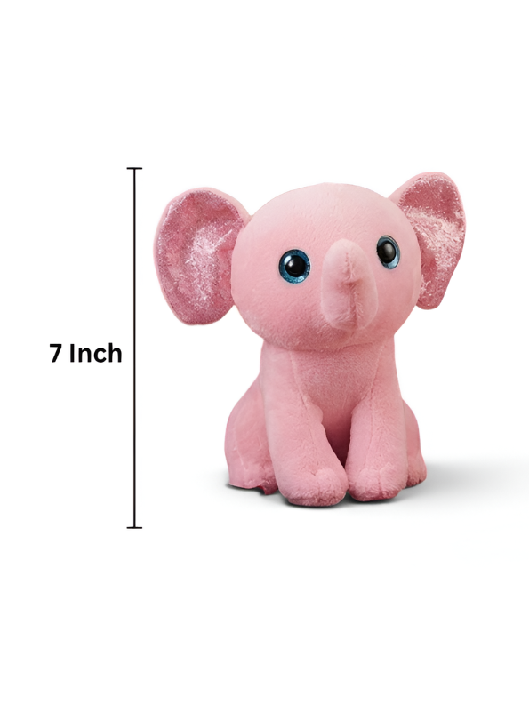 Cute Teal Elephant Soft Toy – 7 Inch Plush Stuffed Animal Pink ST11907.