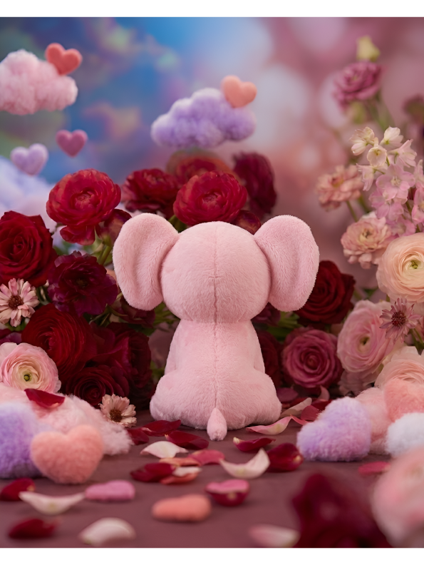 Cute Teal Elephant Soft Toy – 7 Inch Plush Stuffed Animal Pink ST11907.