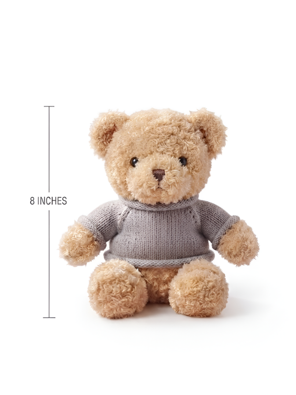 Cute Teddy Bear in Knitted Sweater Plush Toy | 8" Soft Toy For Kids ST14573