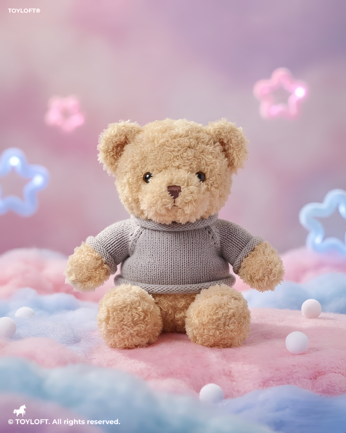 Cute Teddy Bear in Knitted Sweater Plush Toy | 8" Soft Toy For Kids ST14573