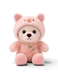 Cute Teddy Bear in Pink Pig Costume Plush Toy – Soft Stuffed Animal Doll for Kids and Toddlers ST11064