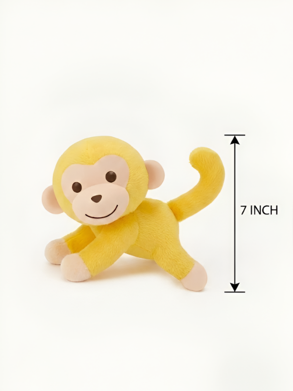 Cute Yellow Monkey Plush Toy – 7-Inch Soft Stuffed Animal for Kids & Toddlers ST11917
