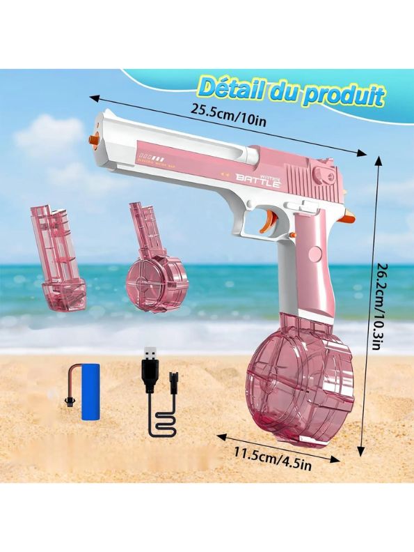 CY041 StreamBlaze TurboJet Waterproof Electric Water Gun – High-Powered, Battery-Operated Soaker for Epic Water Battles.