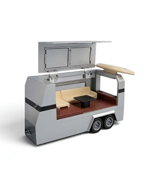 Cybertruck Diecast Car 1:32 Scale with Detachable Camper Trailer & Charging Station Gold TV5518.