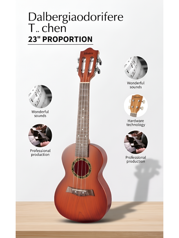 Dalbergiaodorifere Concert Ukulele – Guitar Professional Mahogany-Style Acoustic Uke for Beginners & Adults LMI2151