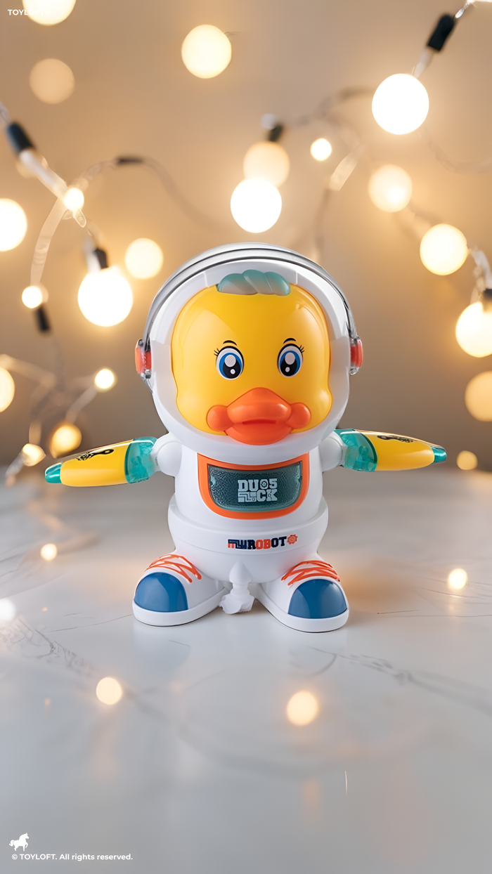 Dancing Space Duck Robot Toy For Kids - White (L-80)