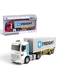 Detachable Toy Container Truck with Lights and Music – White Freight Semi-Trailer Transporter Vehicle for Kids NX15071