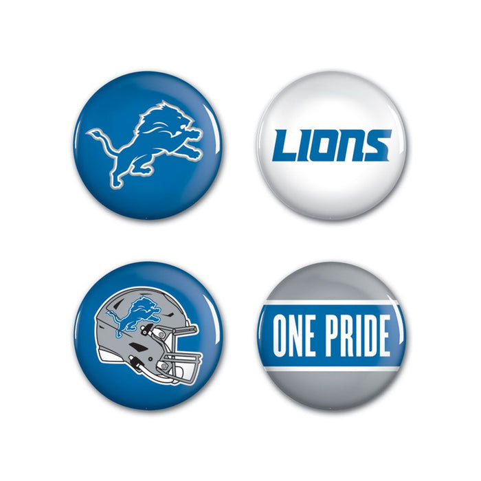 Detroit Lions Buttons 4 Pack-0