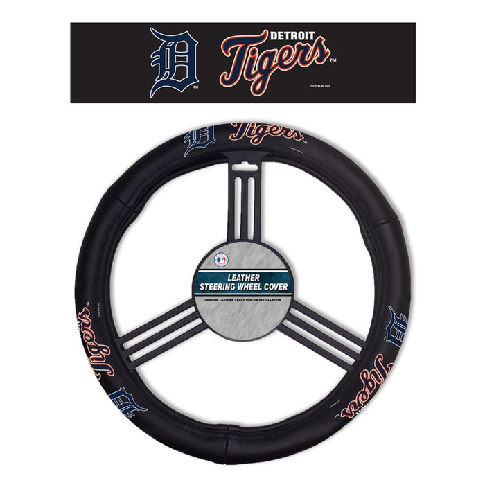 Detroit Tigers Steering Wheel Cover Leather CO-0