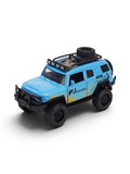 Diecast Jeep Wrangler Rubicon Off-Road - Blue 1:36 Scale Toy Car with Openable Doors and Roof Rack LMI12403