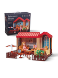 DIY Princess Villa Dollhouse Playset with Dolls, Furniture & Pet Figure (75+ Pcs) MD49