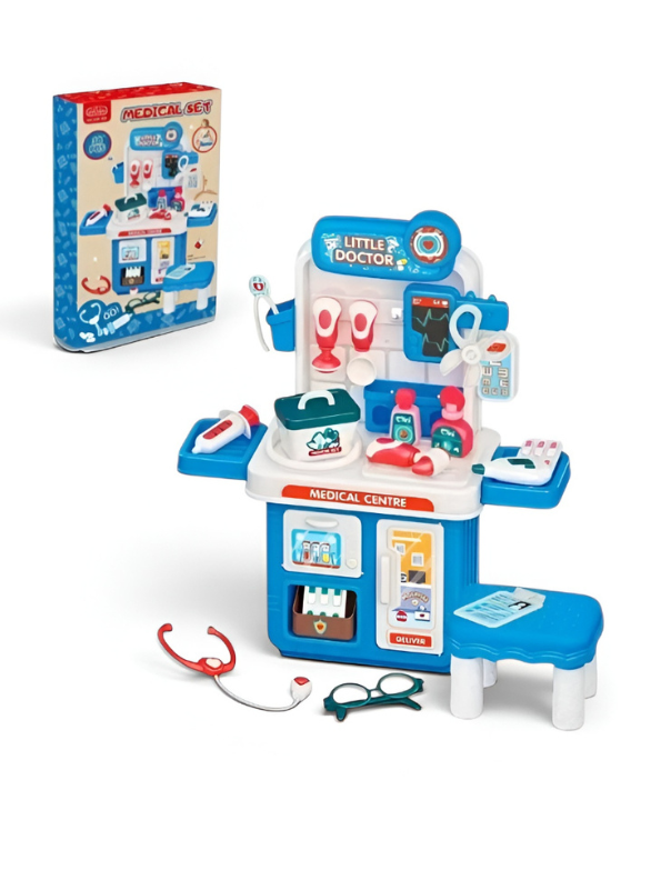 Doctor Kit Playset – Medical Center Toy Station with Stethoscope, Pretend Play Doctor Accessories TV7129.