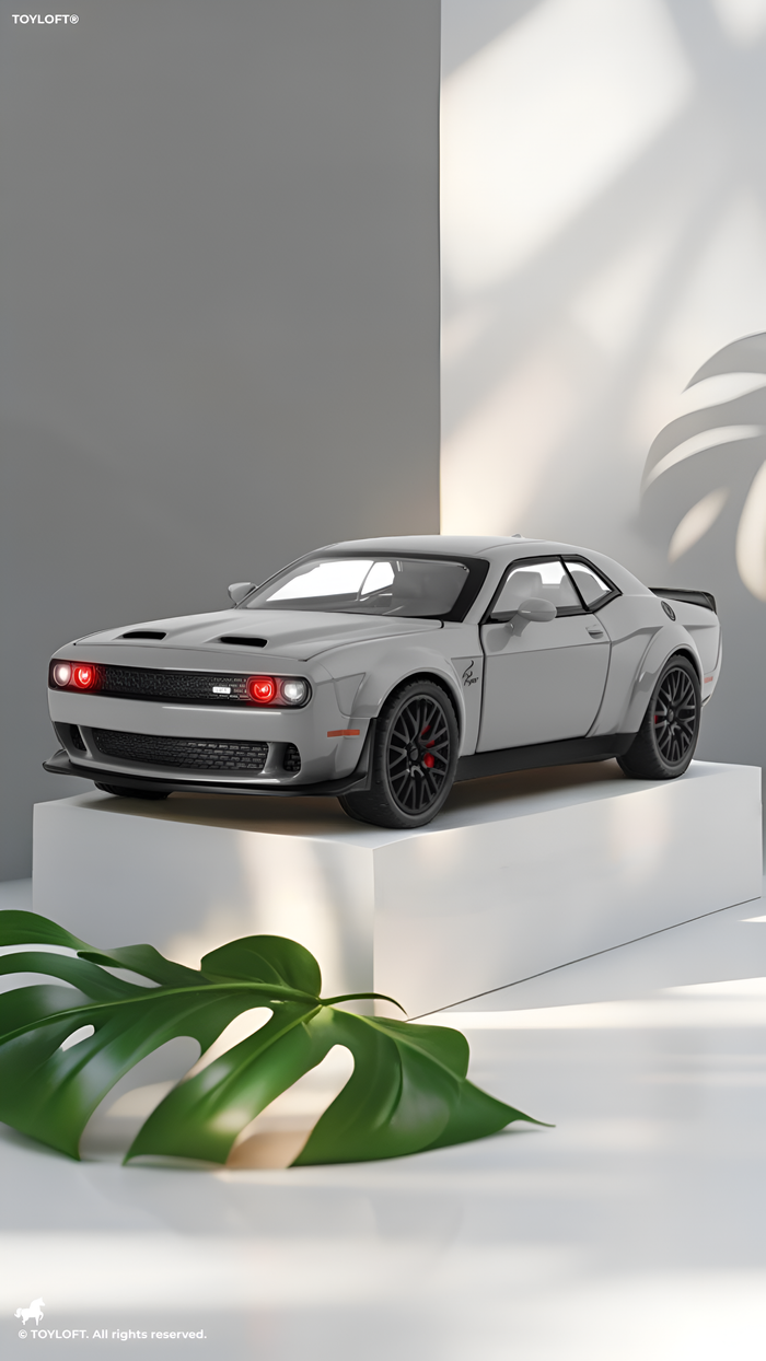 Dodge Challenger SRT Hellcat Redeye 1/24 Scale Diecast Model - Grey Widebody Edition LMI15016