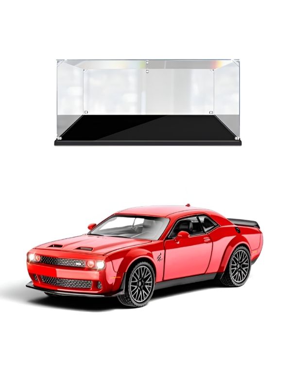Dodge Challenger SRT Hellcat Widebody 1:32 Scale Red Alloy Model Car with Acrylic Display Box MD29