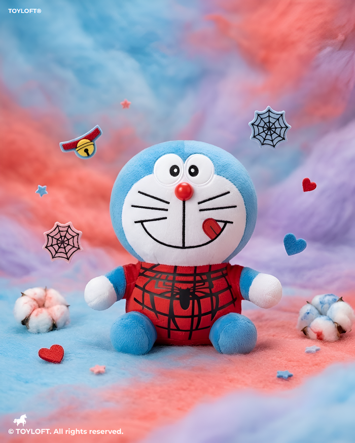 Doraemon in Spider-Man Suit Plush Toy – 7 Inch Crossover Soft Toy ST16773.