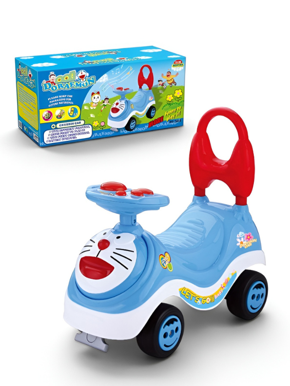Doraemon Kids Ride-On Car – Interactive Baby Scooter Toy with Music, Lights & Safe Durable Design for Toddlers TV3756