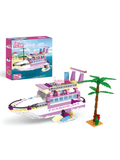 Dream Girls Carnival Cruise Yacht Building Block Set - 318 PCS Luxury Boat Building Block Set - Tropical Vacation Toy for Kids Ages 6+ TV5633