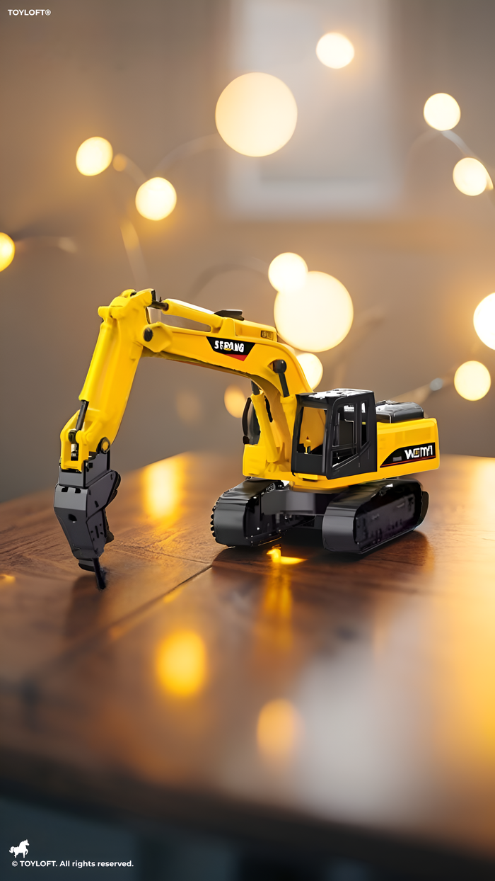 Drilling Truck Excavator Toy – Engineering Construction Vehicle Model for Kids NX15018.