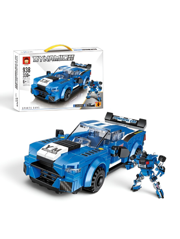 Dynamic 2-in-1 Robot Sports Car Building Block Set | Transforming STEM Construction MD339