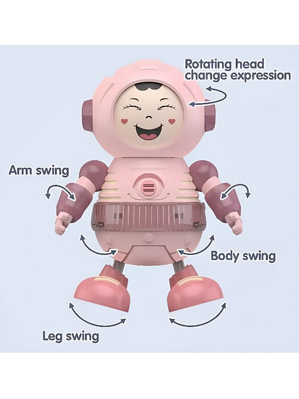 Electric Dancing Space Robot Musical Toy - Pink (MS-M-31) - Toyloft