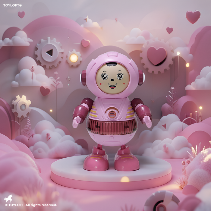 Electric Dancing Space Robot Musical Toy - Pink (MS-M-31)
