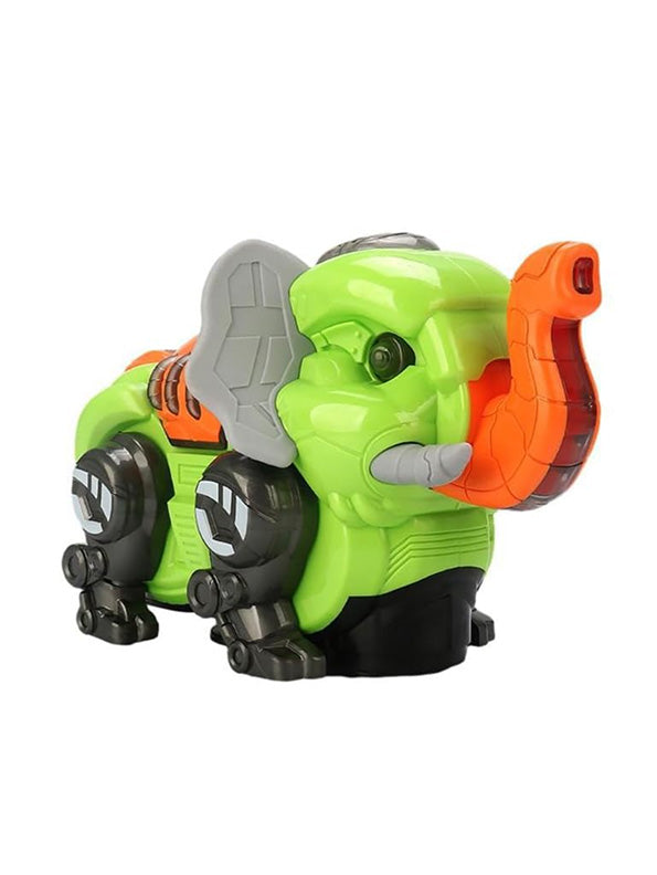 Elephant Musical Toy Light, Music, 360° Rotation - Green (L-1) - Toyloft