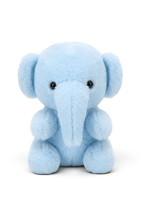 Elephant Soft Toy - Adorable 7-Inch Blue Plush Animal for Bedtime Snuggling and Imaginative Play For Kids ST15926