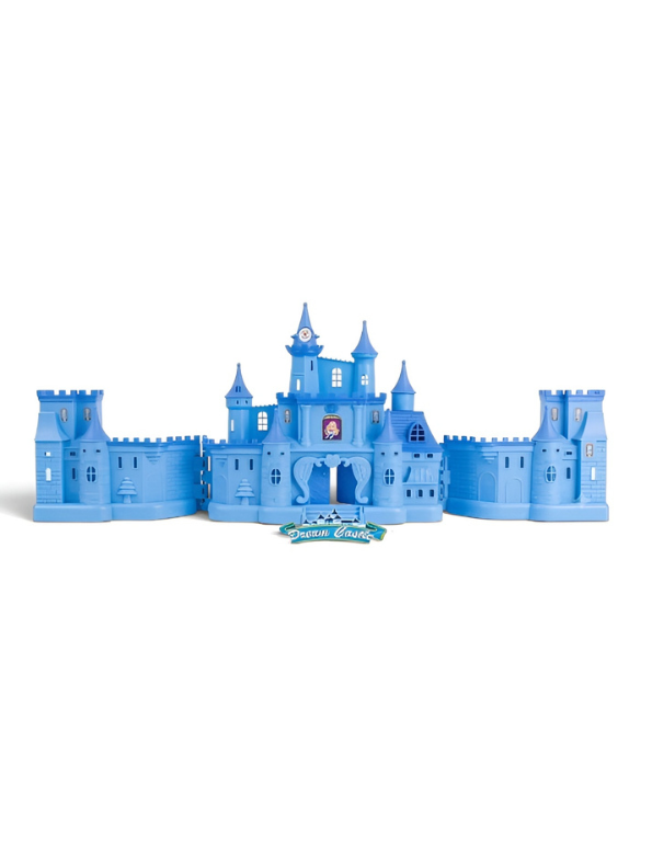Fairy Tale Dream Castle Playset – Royal Figures, Horse Carriage & Furniture (Blue/Purple) MD417