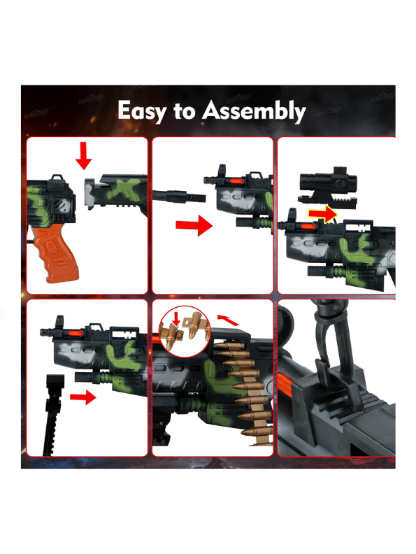 Falcons Army Style Toy Machine Gun TV6534.