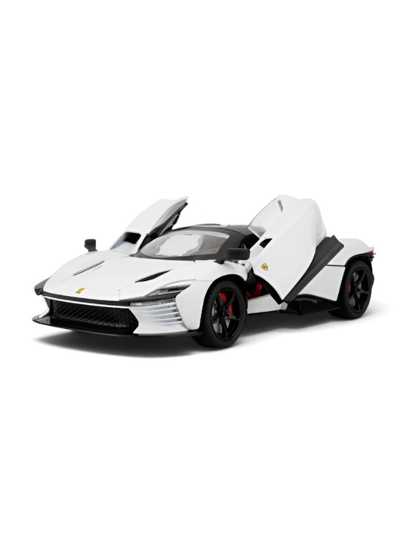 Ferrari Daytona SP3 Diecast Alloy Car 1:22 Scale | White Sports Car Model Collectible Die-Cast Replica MD607.