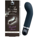 Black G-Spot vibrator with 'Fifty Shades of Grey' packaging on a white background